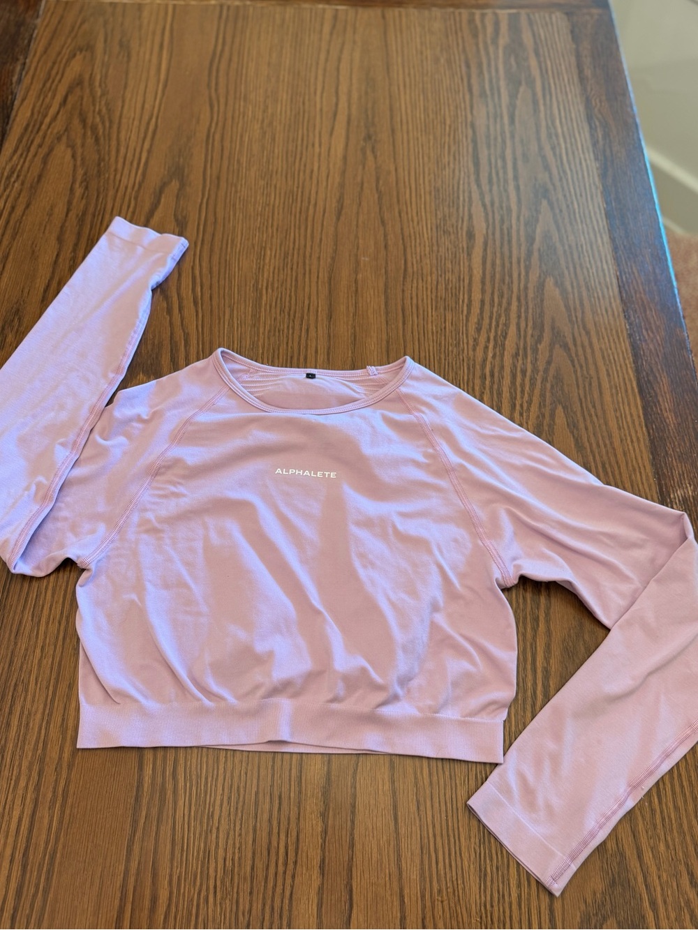 Alphalete Blush Lavender Scoop Neck Crop Top